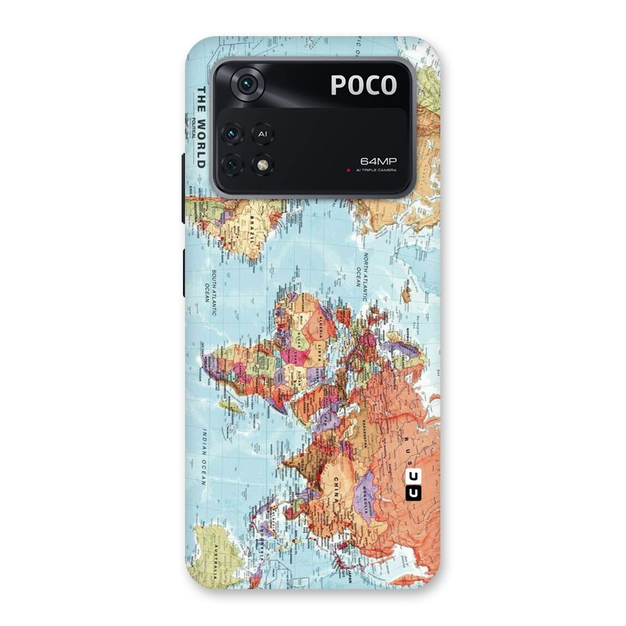 Lets Travel The World Back Case for Poco M4 Pro 4G