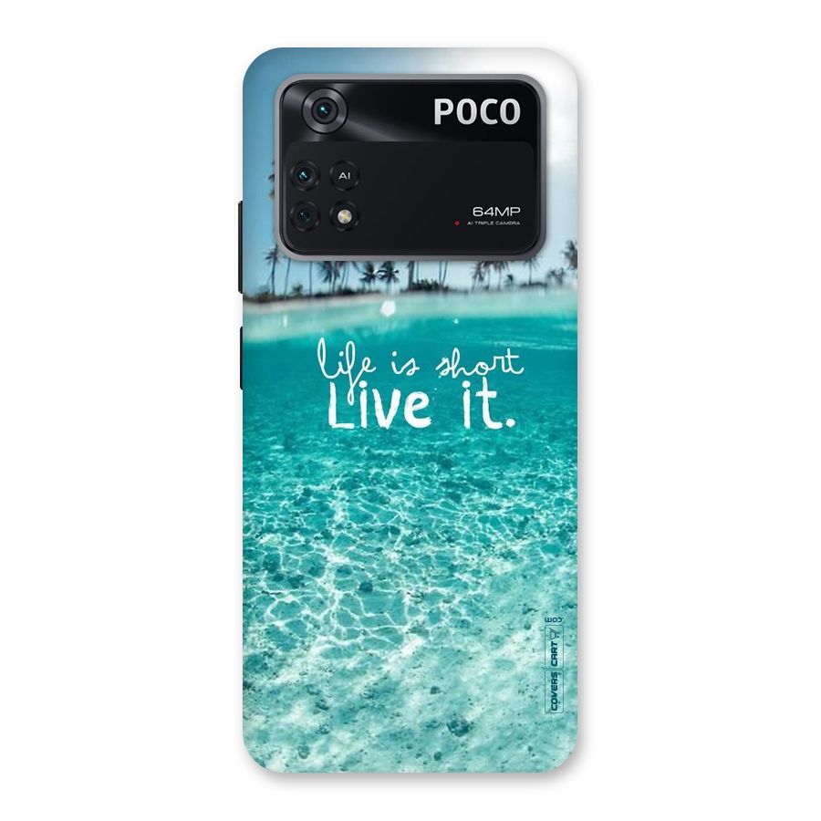 Life Is Short Back Case for Poco M4 Pro 4G