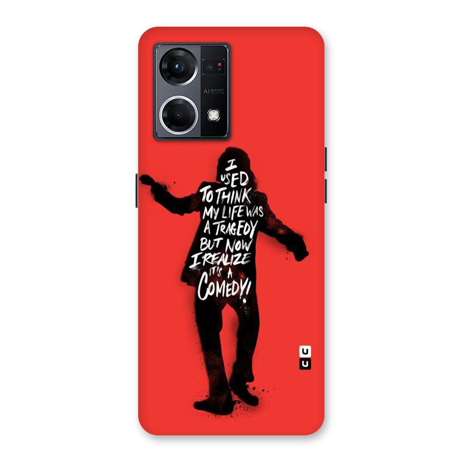 Life Tragedy Comedy Glass Back Case for Oppo F21 Pro 5G