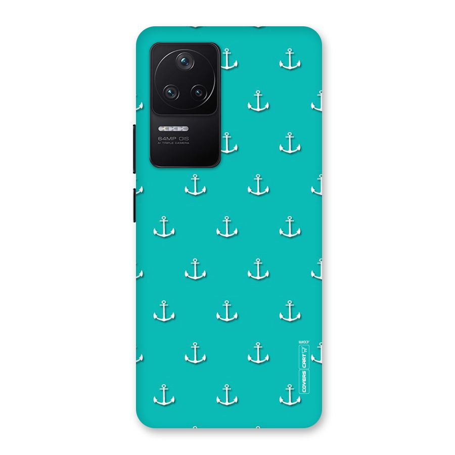 Light Blue Anchor Back Case for Poco F4 5G