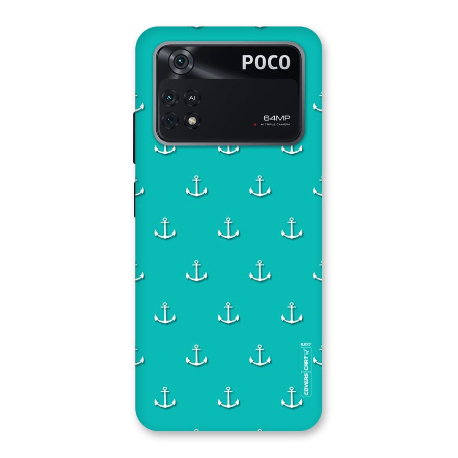 Light Blue Anchor Back Case for Poco M4 Pro 4G