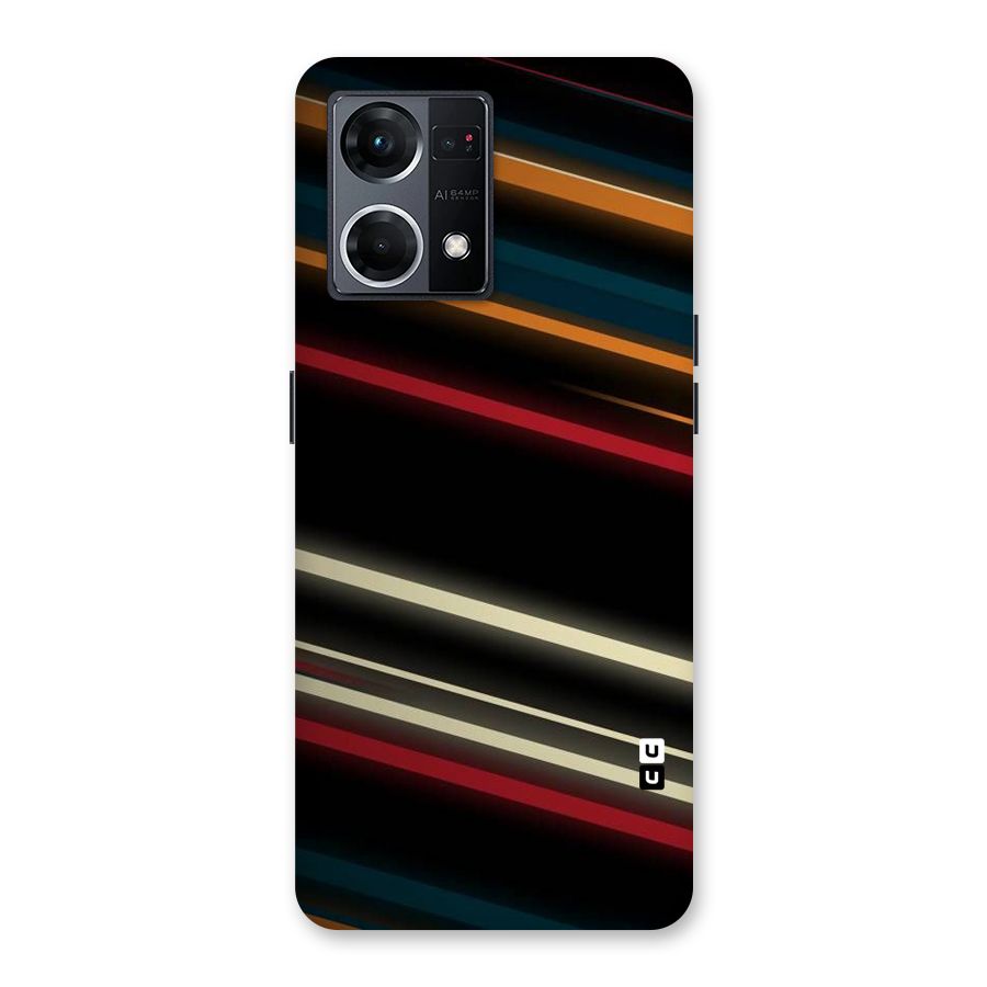 Light Diagonal Stripes Glass Back Case for Oppo F21 Pro 5G