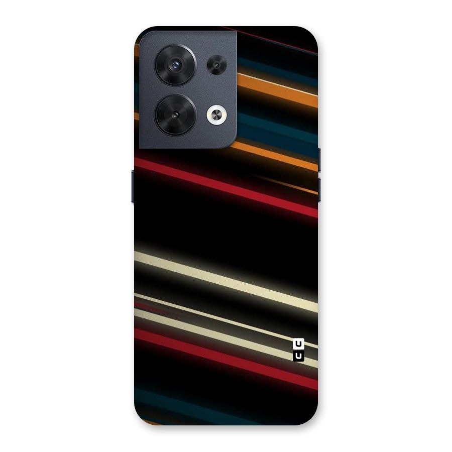 Light Diagonal Stripes Back Case for Oppo Reno8 5G