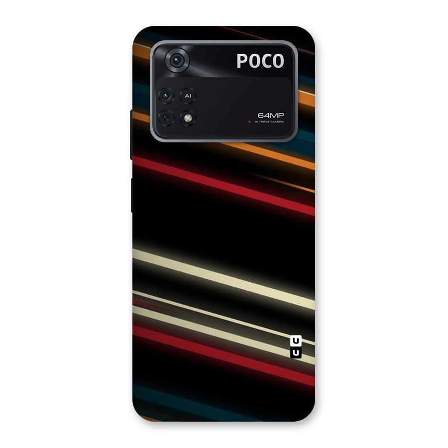 Light Diagonal Stripes Back Case for Poco M4 Pro 4G