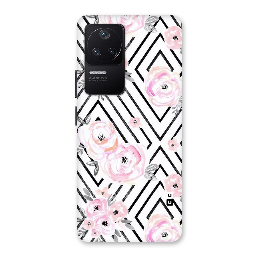 Light Pastel Flowers Design Back Case for Poco F4 5G