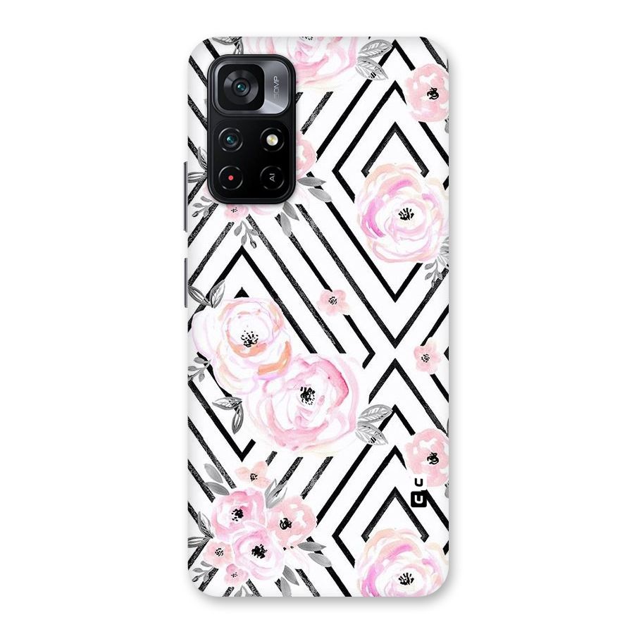 Light Pastel Flowers Design Back Case for Poco M4 Pro 5G