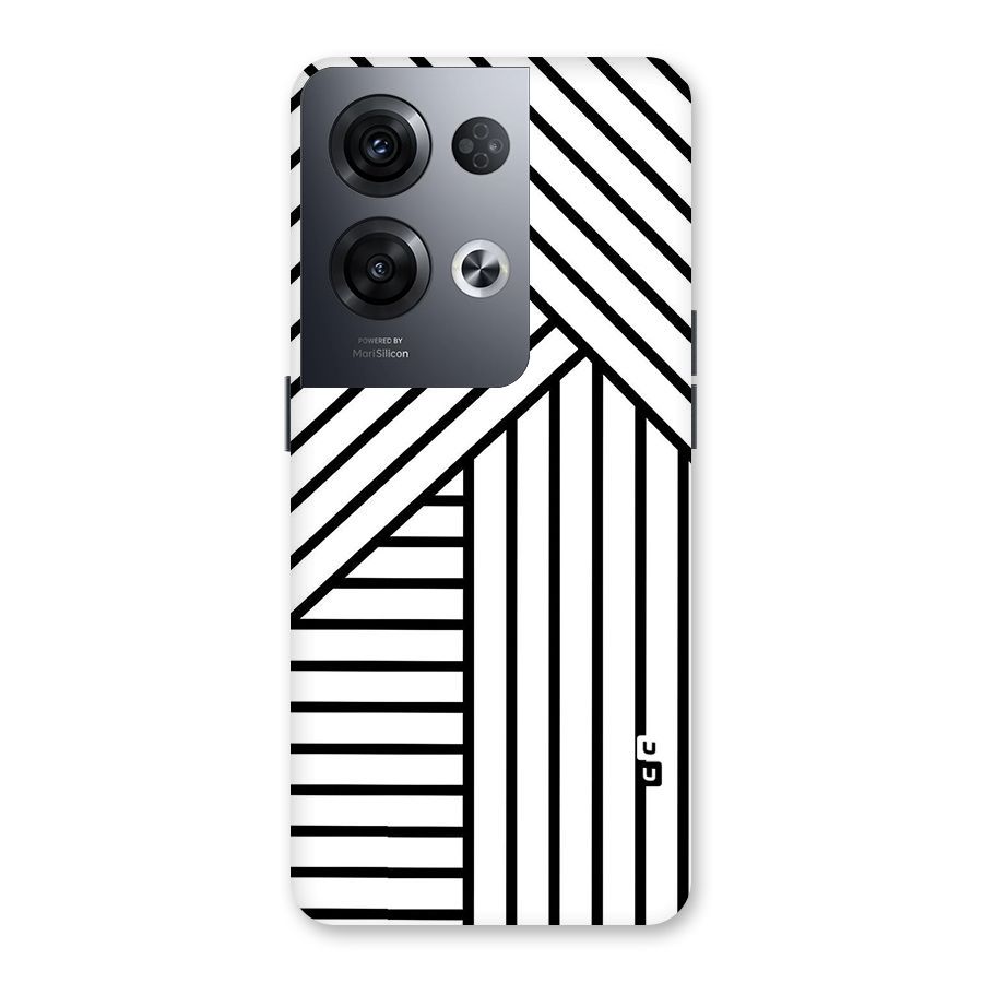 Lines Pattern Stripes Back Case for Oppo Reno8 Pro 5G