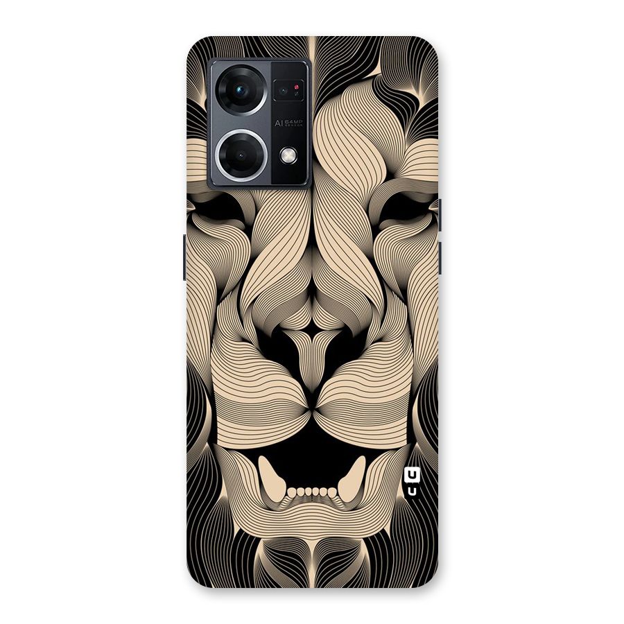 Lion Shape Design Glass Back Case for Oppo F21 Pro 5G