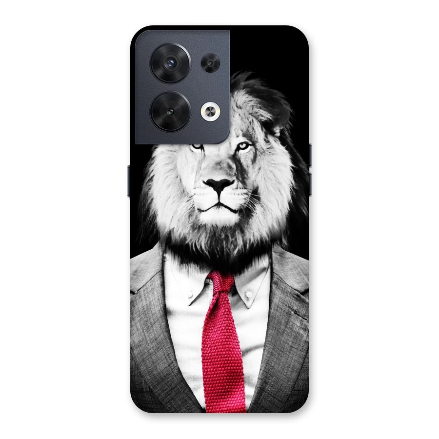 Lion with Red Tie Back Case for Oppo Reno8 5G