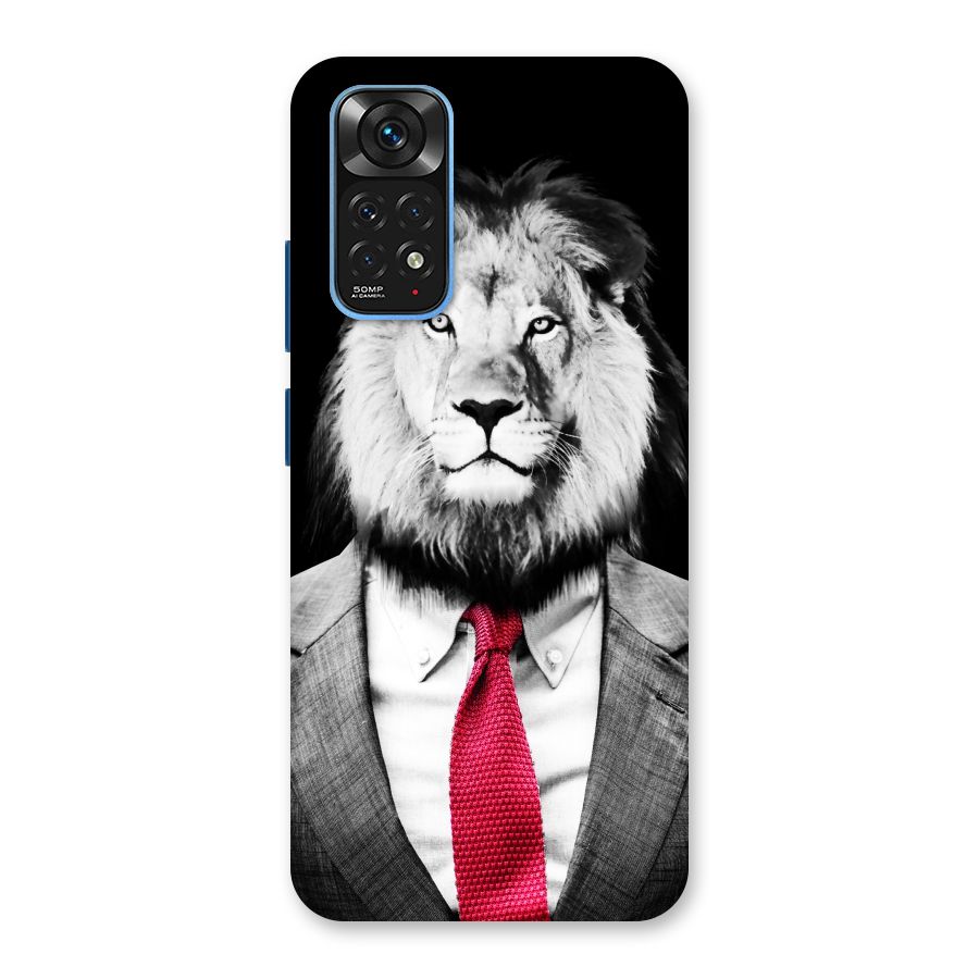 Lion with Red Tie Back Case for Redmi Note 11S