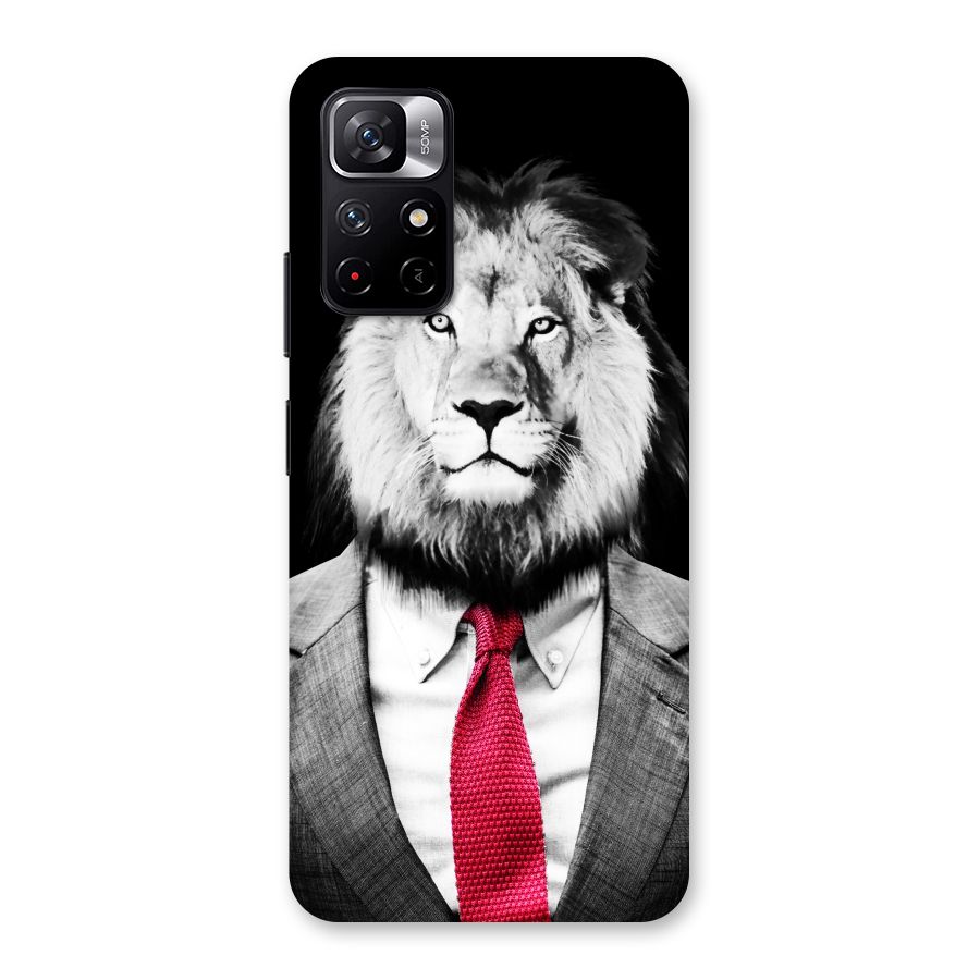 Lion with Red Tie Back Case for Redmi Note 11T 5G