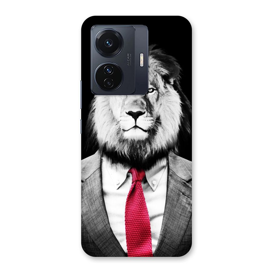 Lion with Red Tie Back Case for Vivo T1 Pro