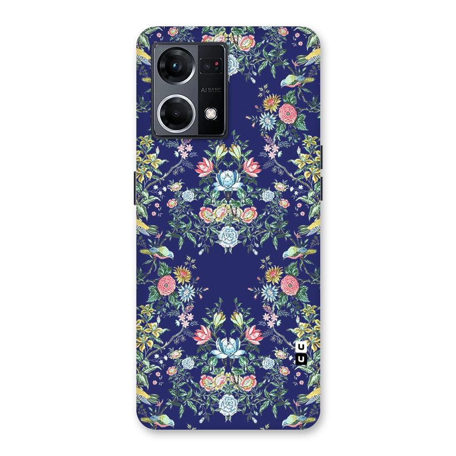 Little Flowers Pattern Glass Back Case for Oppo F21 Pro 5G