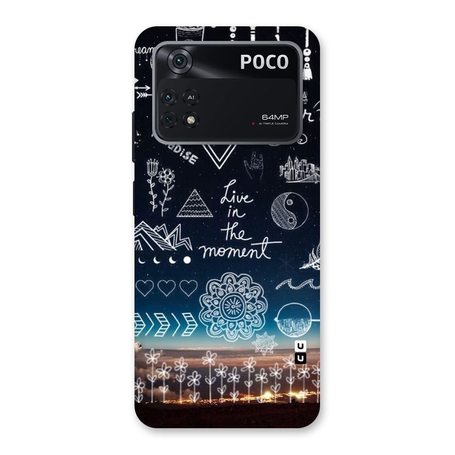 Live In The Moment Back Case for Poco M4 Pro 4G