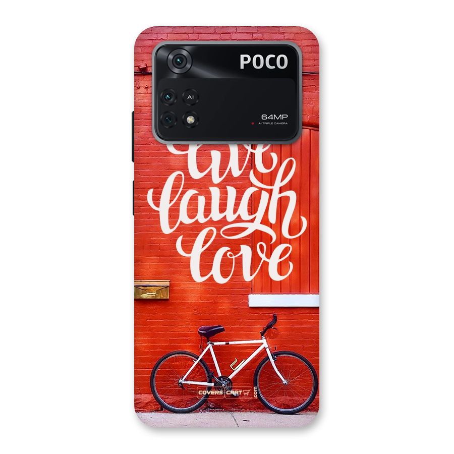 Live Laugh Love Back Case for Poco M4 Pro 4G