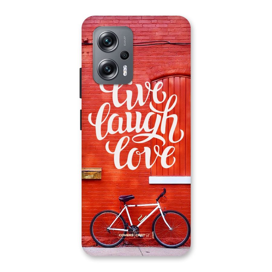 Live Laugh Love Back Case for Redmi K50i