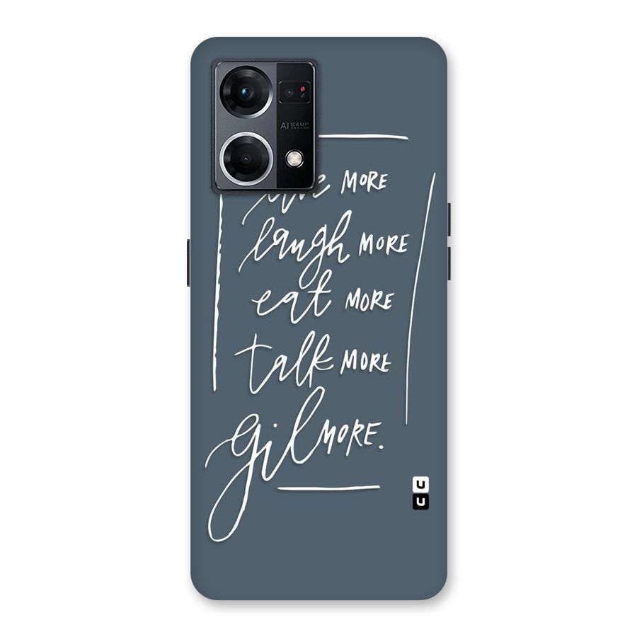 Live Laugh More Glass Back Case for Oppo F21 Pro 5G