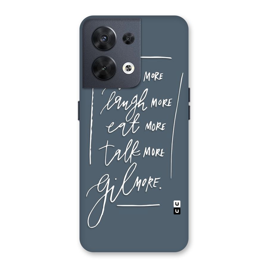 Live Laugh More Back Case for Oppo Reno8 5G