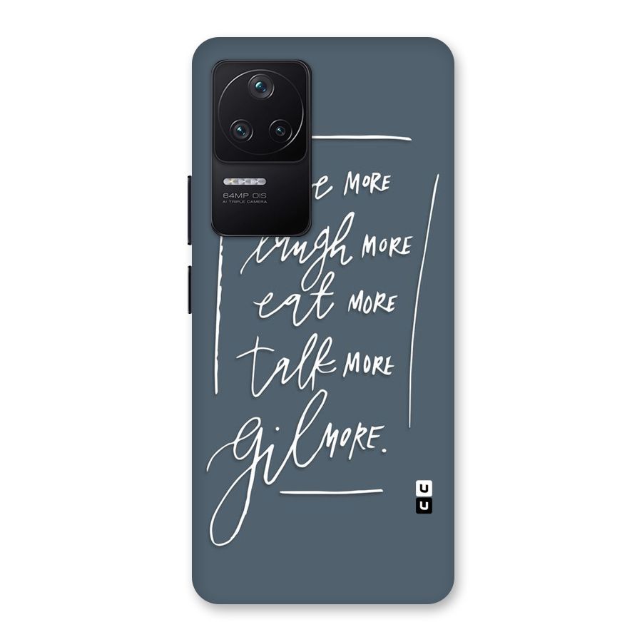 Live Laugh More Back Case for Poco F4 5G