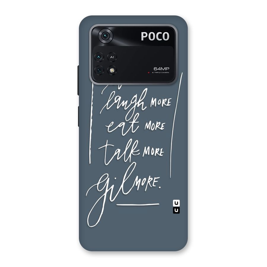 Live Laugh More Back Case for Poco M4 Pro 4G