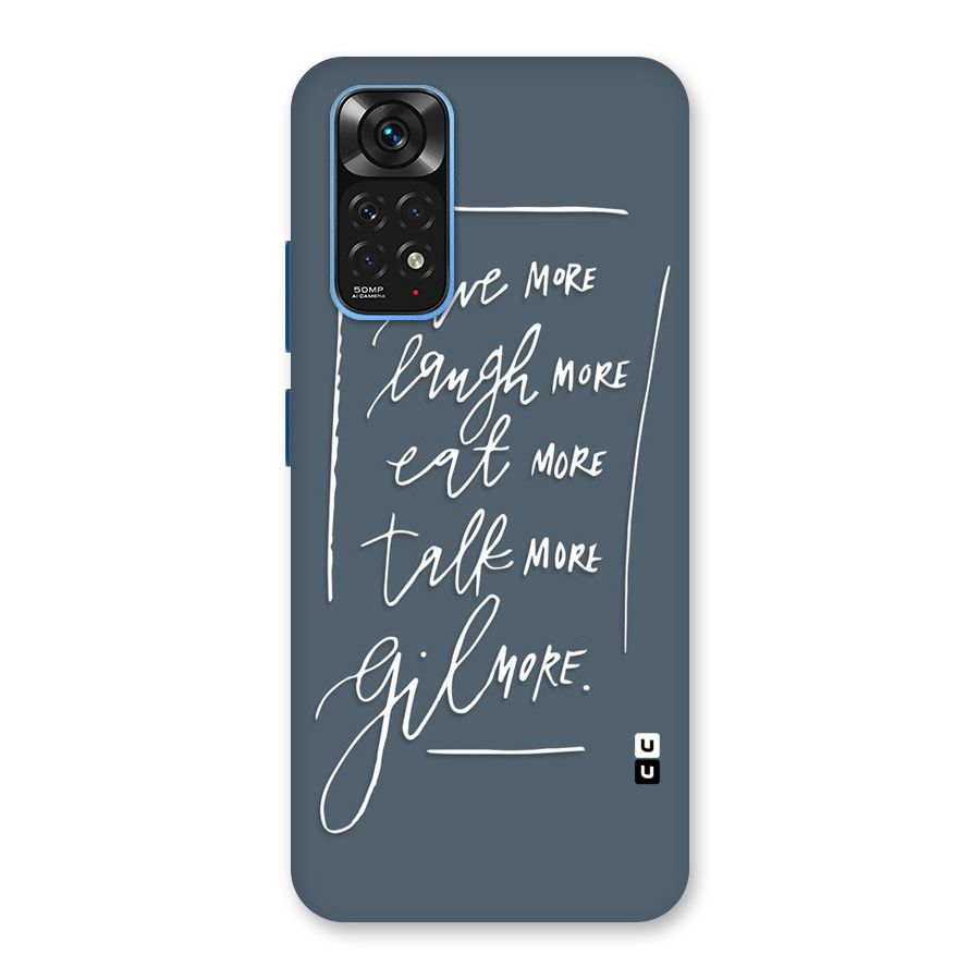 Live Laugh More Back Case for Redmi Note 11S