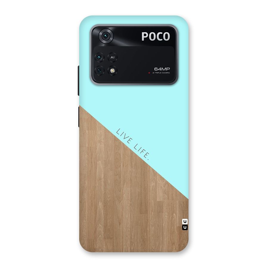 Live Life Back Case for Poco M4 Pro 4G