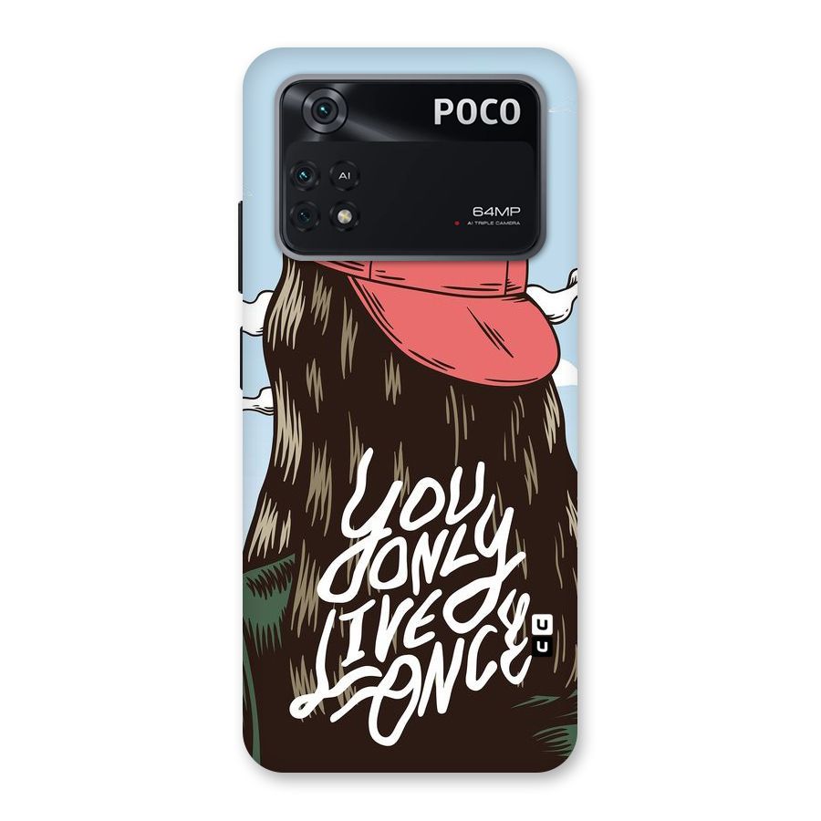 Live Once Back Case for Poco M4 Pro 4G