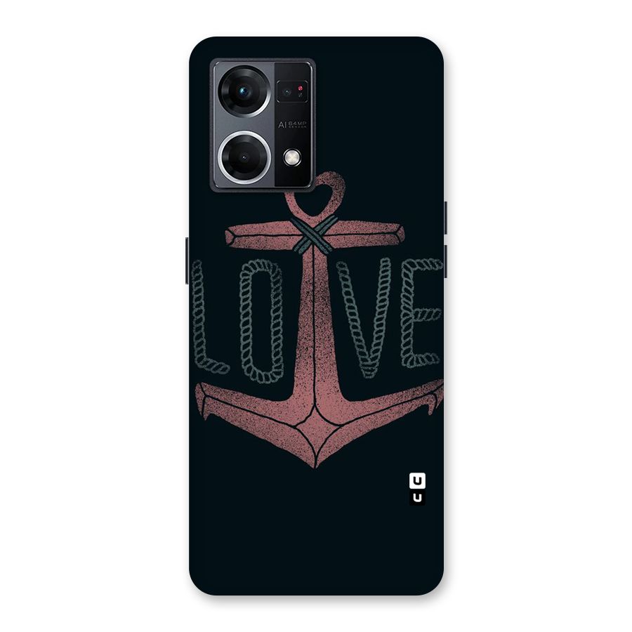 Love Anchor Form Glass Back Case for Oppo F21 Pro 5G
