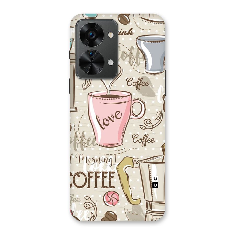 Love Coffee Design Back Case for OnePlus Nord 2T