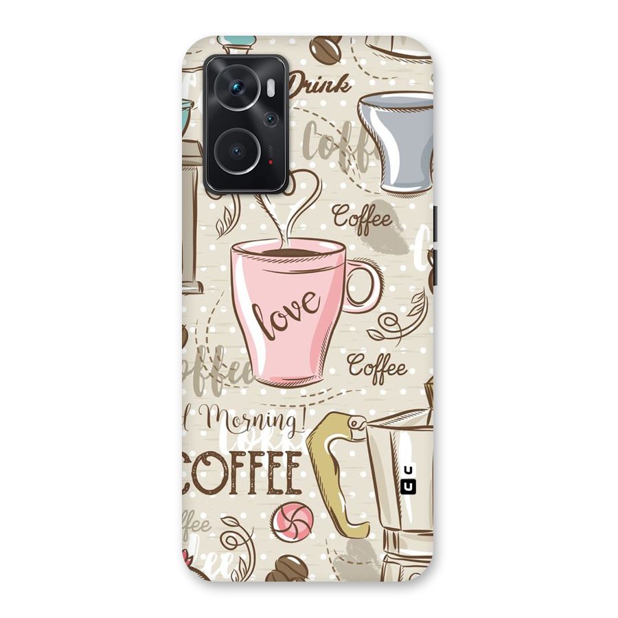 Love Coffee Design Back Case for Oppo K10 4G