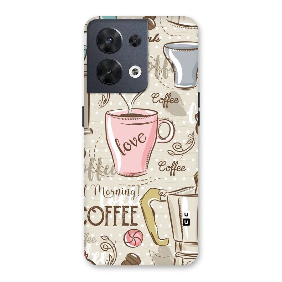 Love Coffee Design Back Case for Oppo Reno8 5G