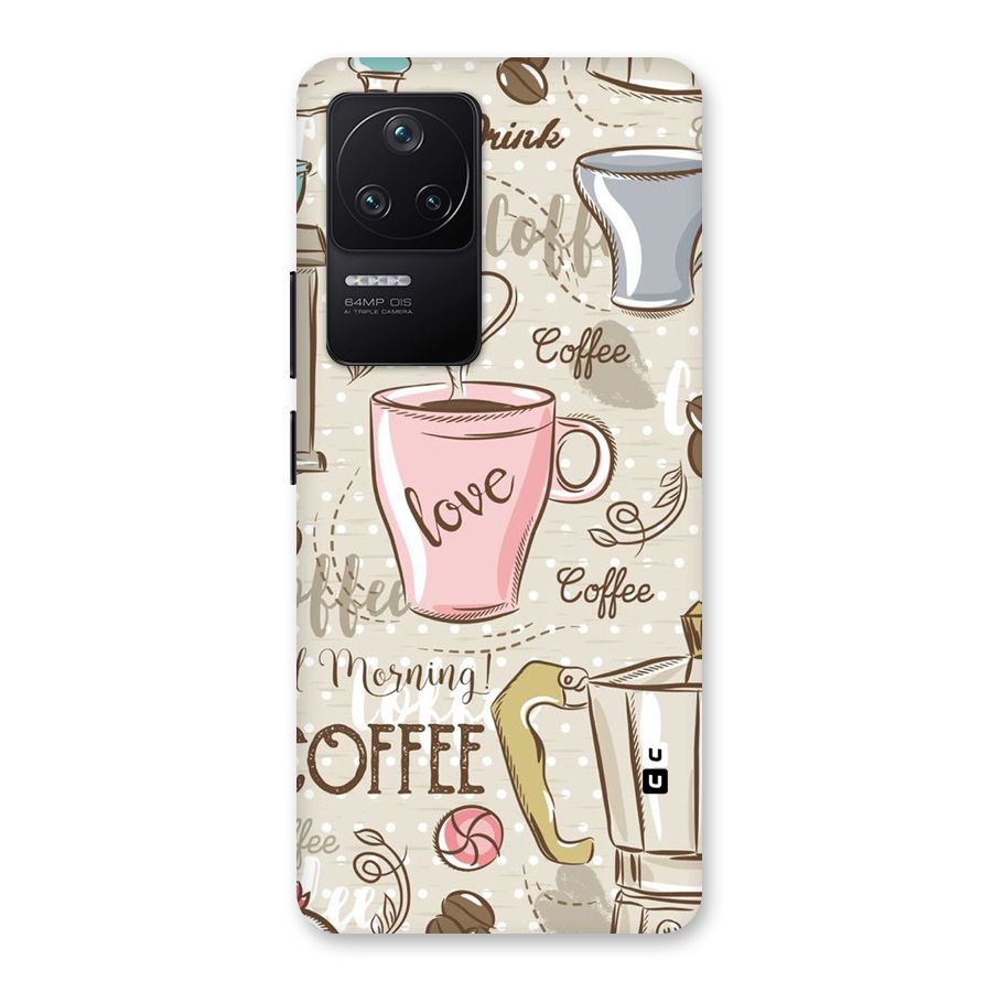 Love Coffee Design Back Case for Poco F4 5G