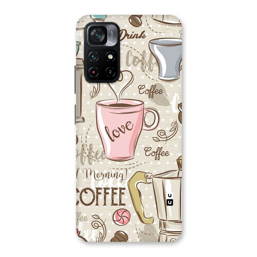 Love Coffee Design Back Case for Poco M4 Pro 5G
