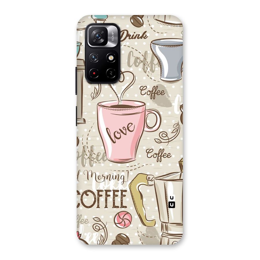 Love Coffee Design Back Case for Redmi Note 11T 5G