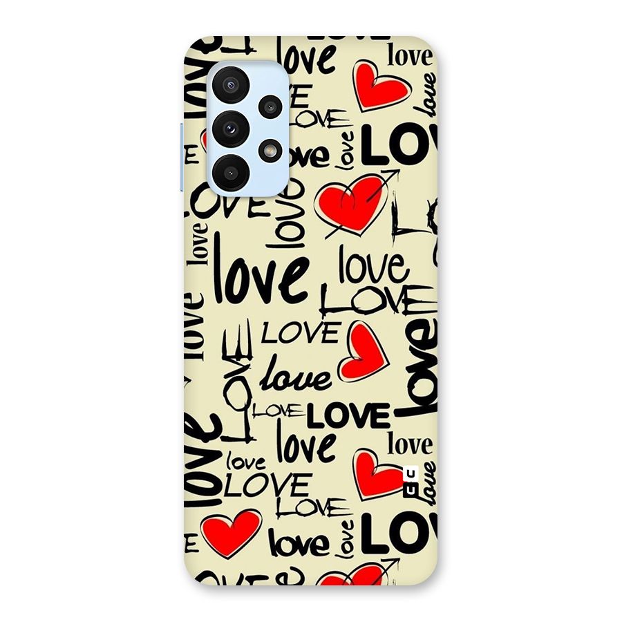 Love Hearts Pattern Back Case for Galaxy A23