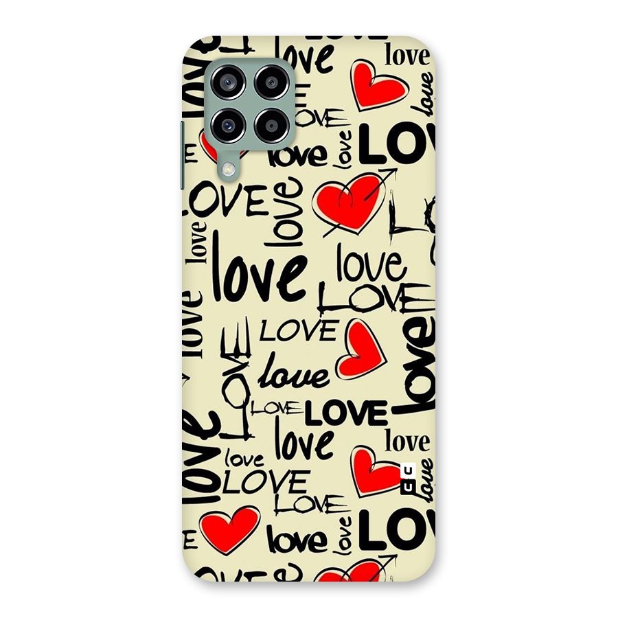 Love Hearts Pattern Back Case for Galaxy M33