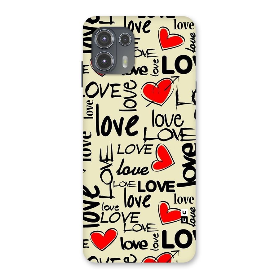 Love Hearts Pattern Back Case for Motorola Edge 20 Fusion