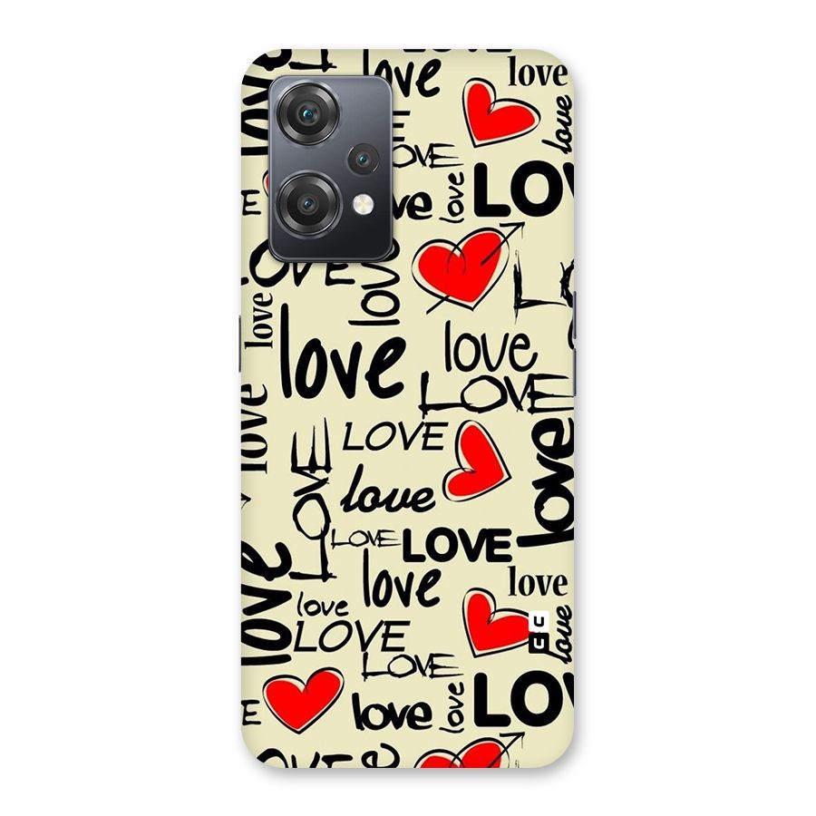 Love Hearts Pattern Back Case for OnePlus Nord CE 2 Lite 5G