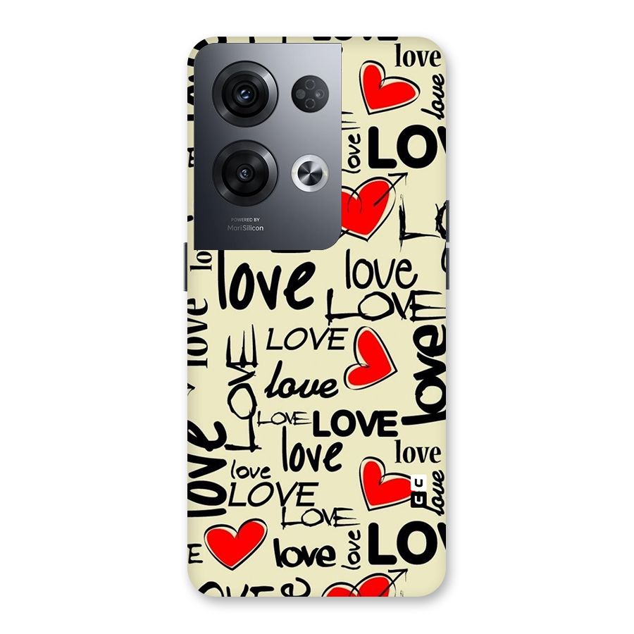 Love Hearts Pattern Back Case for Oppo Reno8 Pro 5G