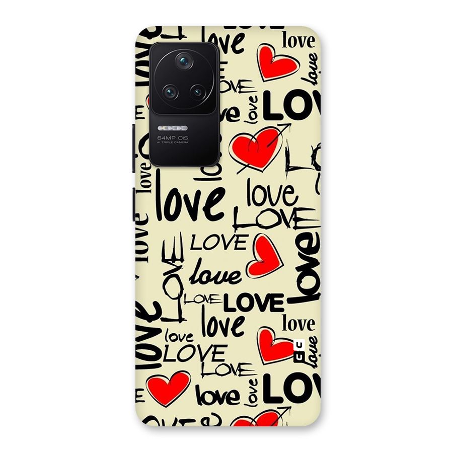 Love Hearts Pattern Back Case for Poco F4 5G