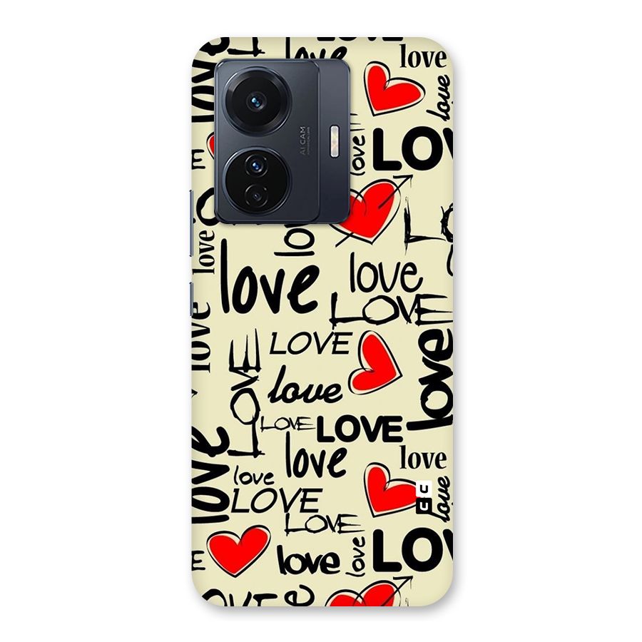 Love Hearts Pattern Back Case for Vivo T1 Pro
