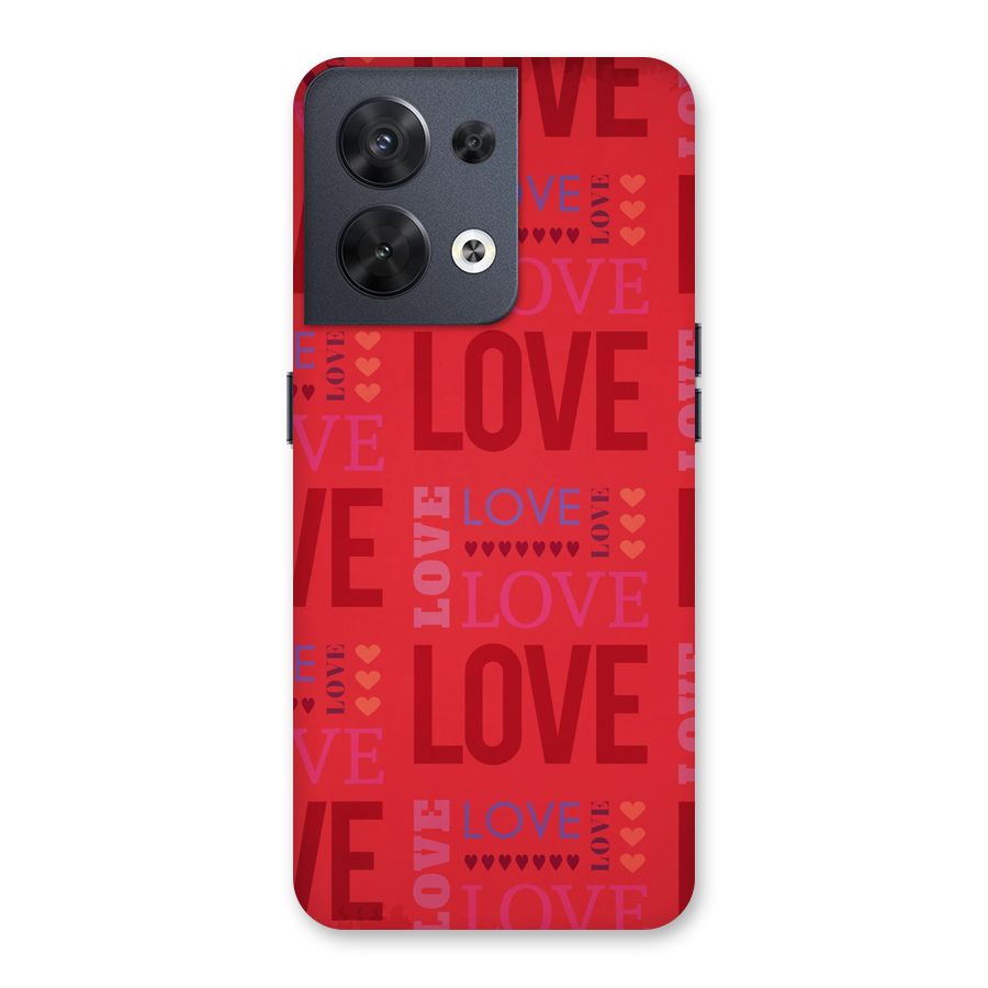 Love Pattern Back Case for Oppo Reno8 5G