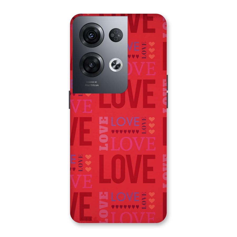 Love Pattern Back Case for Oppo Reno8 Pro 5G