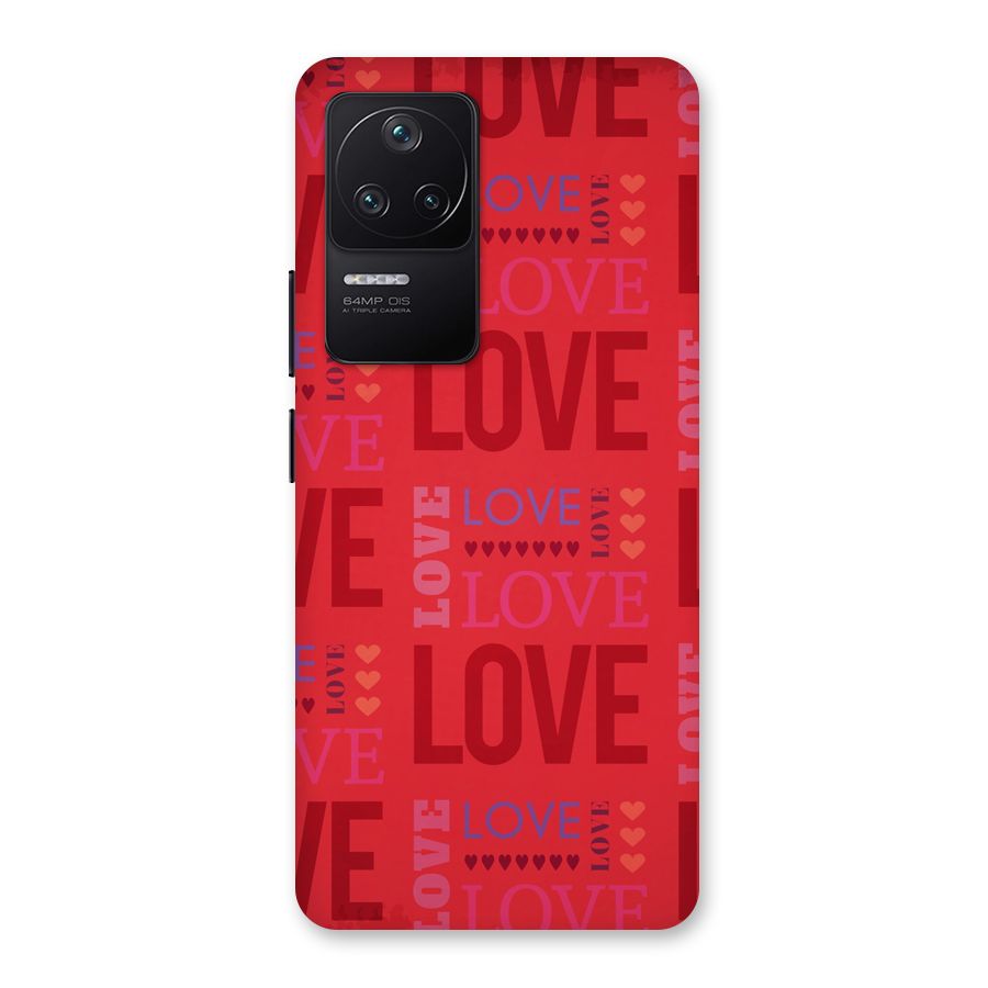 Love Pattern Back Case for Poco F4 5G