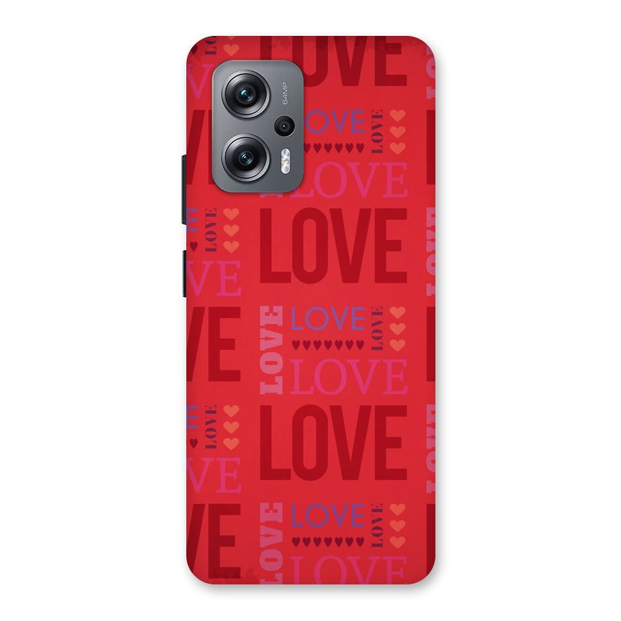Love Pattern Back Case for Redmi K50i