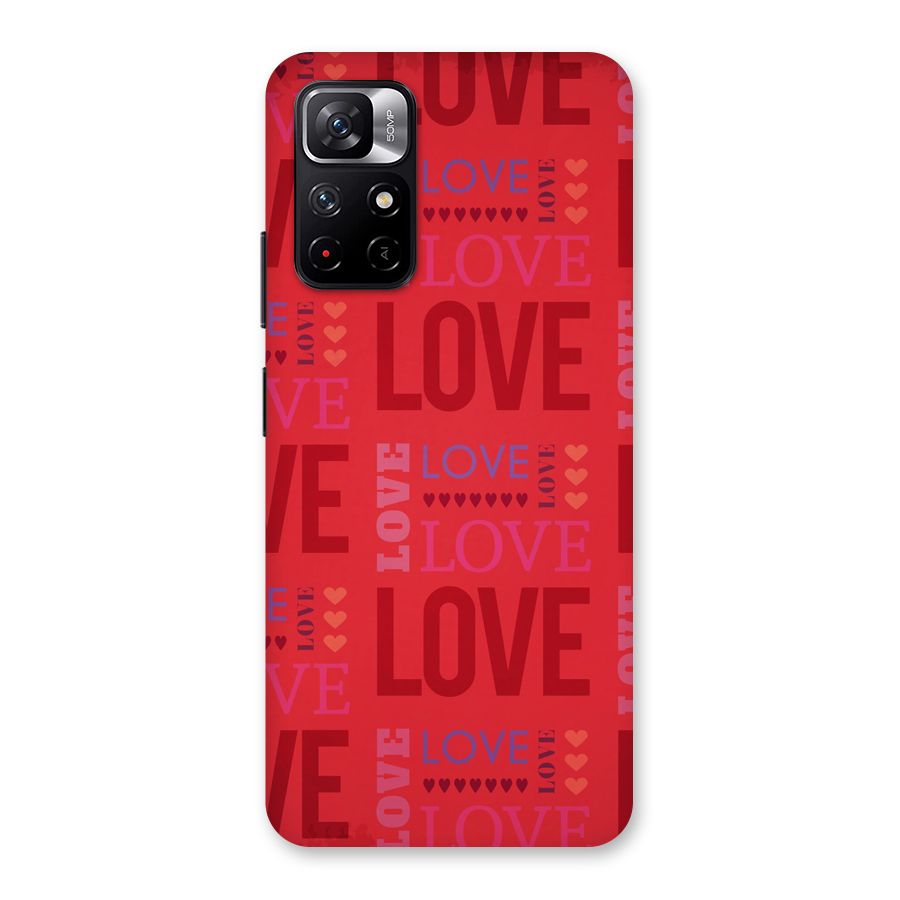Love Pattern Back Case for Redmi Note 11T 5G