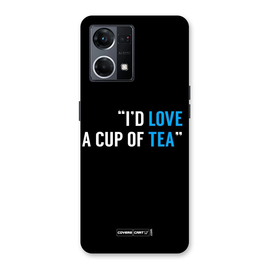 Love Tea Glass Back Case for Oppo F21 Pro 5G