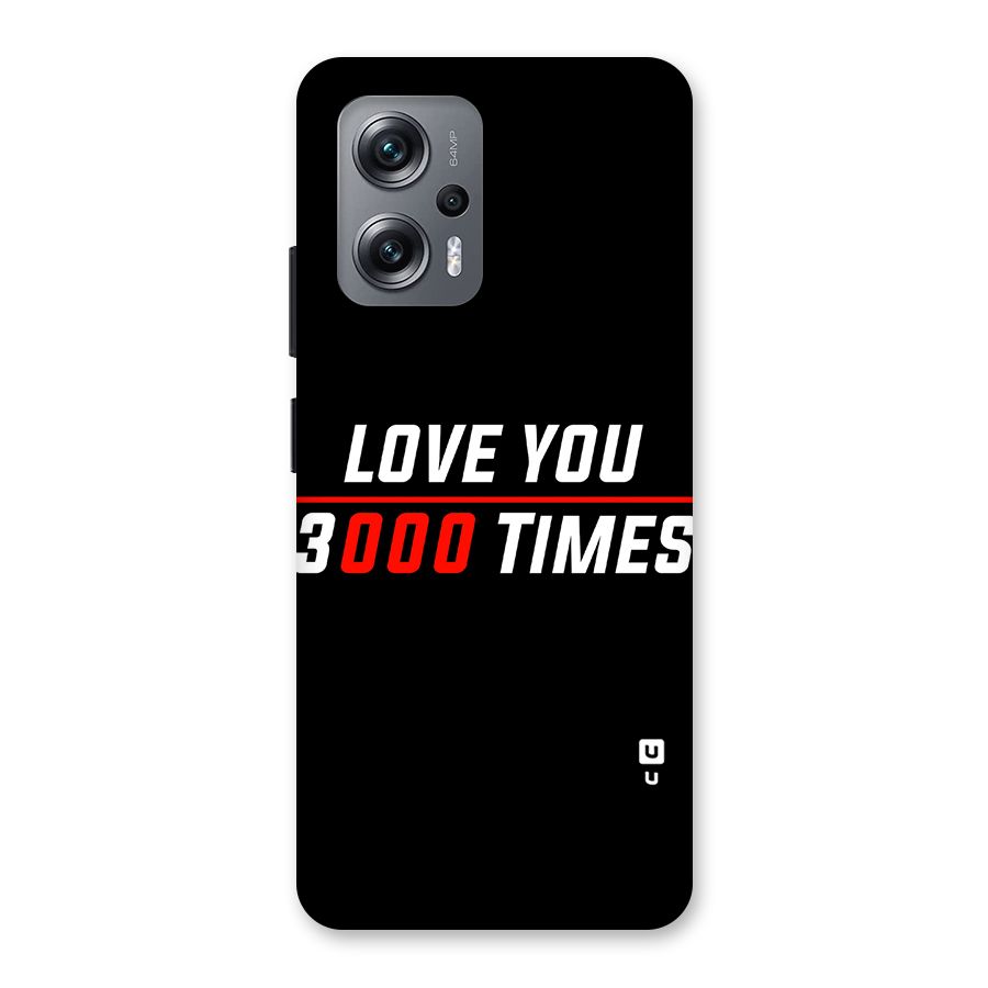 Love You 3000 Times Back Case for Redmi K50i