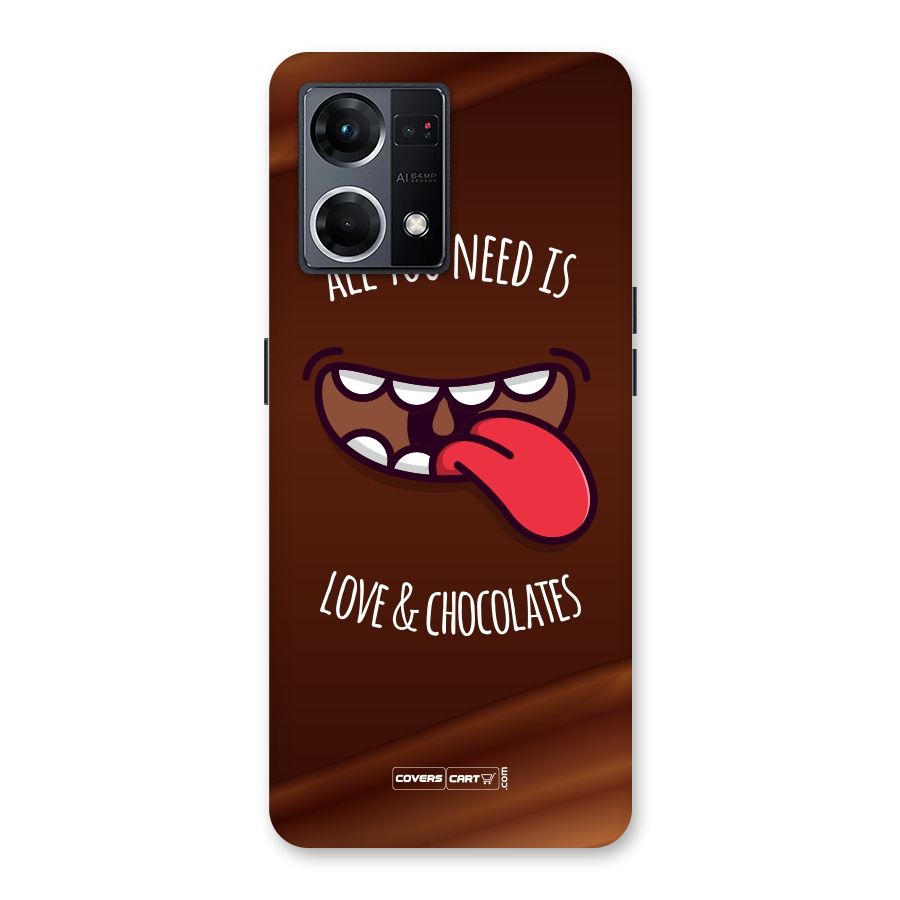 Love and Chocolates Glass Back Case for Oppo F21 Pro 5G