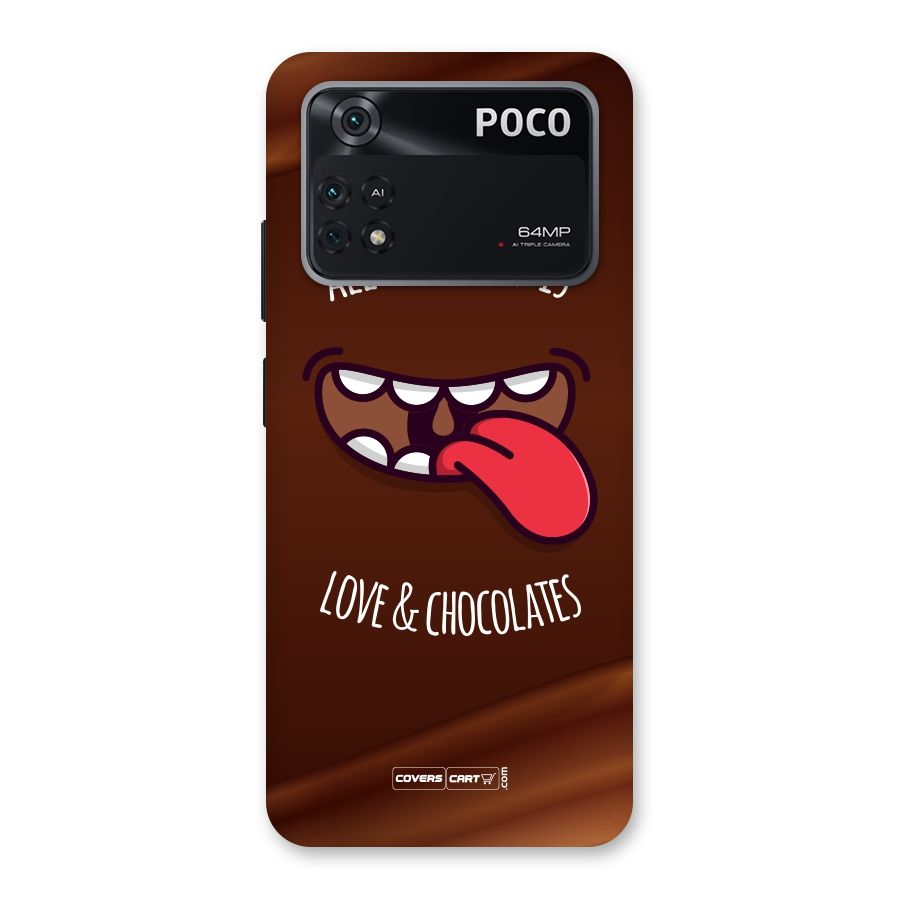 Love and Chocolates Back Case for Poco M4 Pro 4G